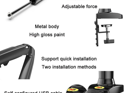 Adjustable Tv Monitor Bracket - Black 17-30 Inches-1915196877280776194