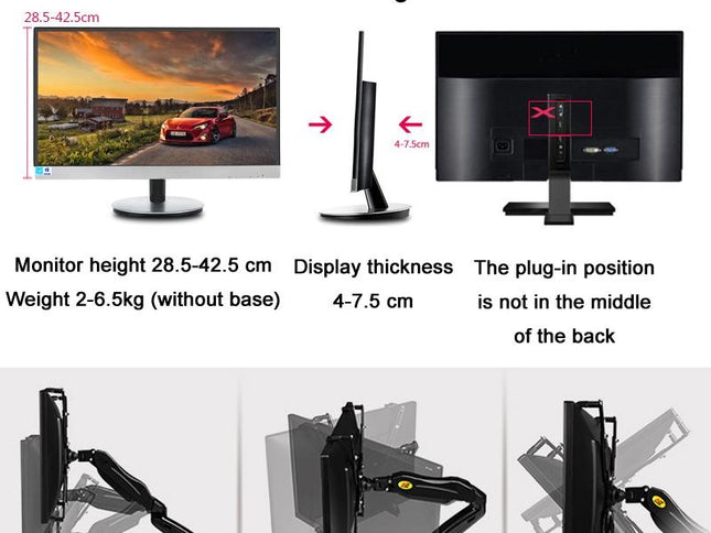 Computer Monitor Stand Accessories - Non-Hole Design-1915197289341784066