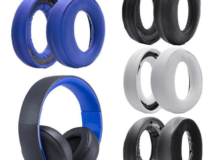 2-Pack Headphone Sponge Covers For Sony Ps3 / Ps4 7.1 Gold - Black-1915198263485665281