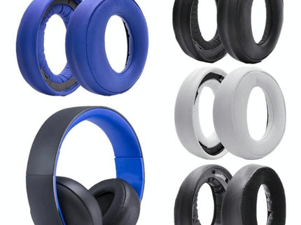 2-Pack Headphone Sponge Covers For Sony Ps3 / Ps4 7.1 Gold - Blue-1915197951521722369