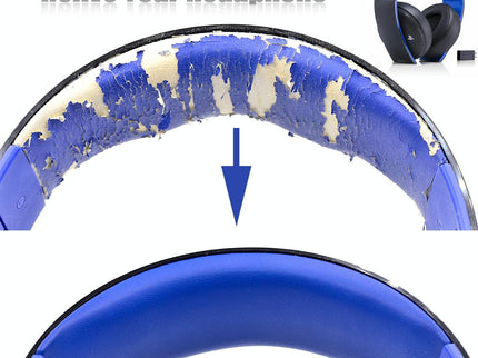 2-Pack Headphone Sponge Covers For Sony Ps3 / Ps4 7.1 Gold - Blue-1915197951521722373