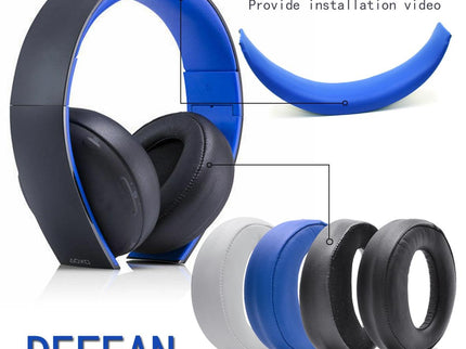 2-Pack Cloth Fiber Earpads For Sony Ps3 / Ps4 7.1 Gold Headphones-1915197257473462276