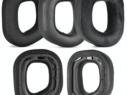 Pair Of Plush Earmuffs For Corsair Hs80 Rgb Headphones - Leather & Velvet-1915198089271054337