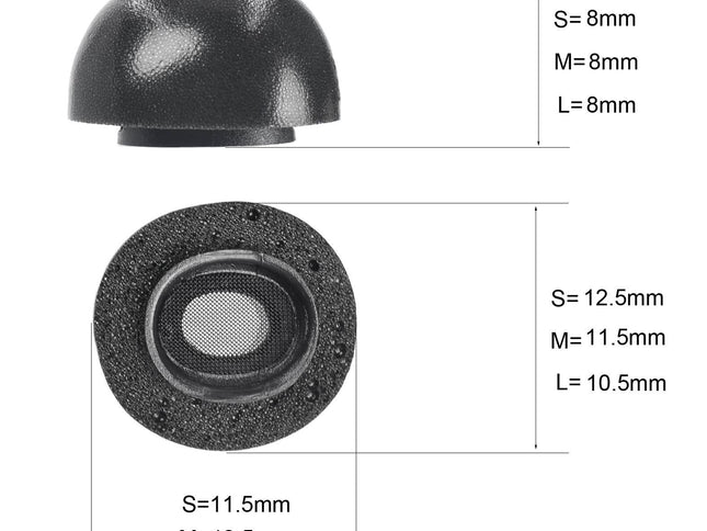 2-Pack Memory Foam Ear Tips For Tws Airpods Pro - Small Gray-1915197438650617858
