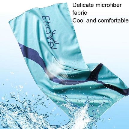 Large Double-Sided Fleece Bath Towel - Quick-Drying Navy-1915197262485655556