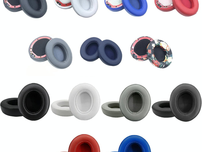 2-Pack Soft Leather Headphone Covers For Beats Studio 2 / 3 - Red-1915197819174653953