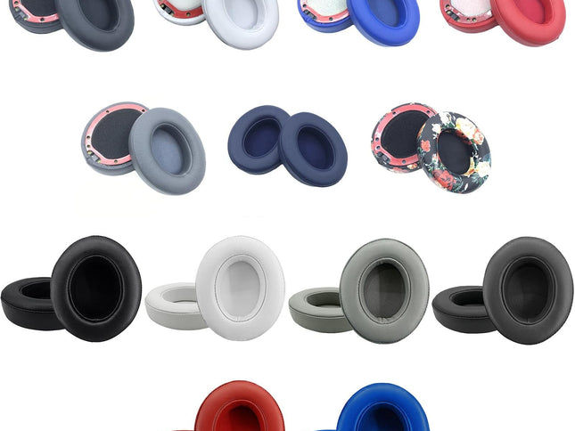 Breathable Leather Headphone Covers - 2 Pack For Beats Studio 2 / 3 - White Sheepskin-1915197032797179905