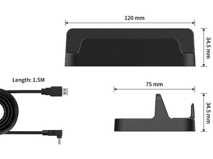 Steam Deck Console Holder + Charging Cable Set 2 Pcs-1915196920578576386