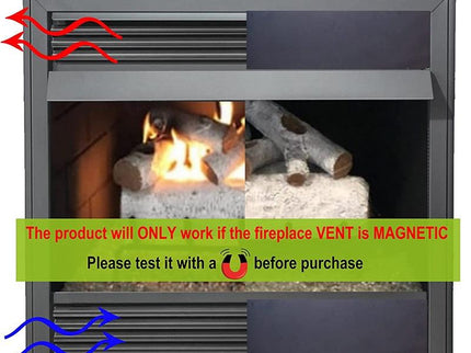 2-Pack Magnetic Fireplace Draft Stopper - 91.44 X 10.16Cm - Block Cold Air-1915198356523716611
