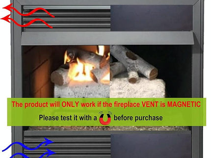 2-Pack Magnetic Fireplace Draft Stopper - 91.44 X 15.24Cm - Block Cold Air-1915197693437808643