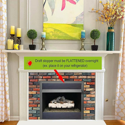 2-Pack Magnetic Fireplace Draft Stopper - 101.6 X 15.24Cm - Block Cold Air-1915197843107352580