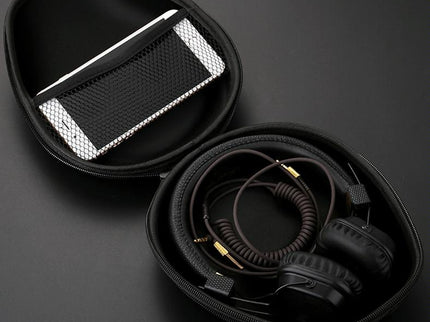 Compact Headphone Storage Bag - Black-1915198099429658629