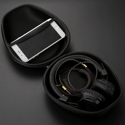 Compact Headphone Storage Bag - Black-1915198099429658629