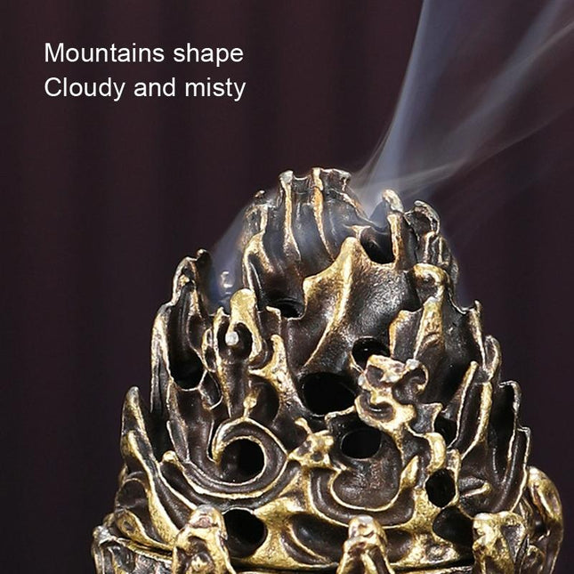 Large Vintage Copper Incense Burner - Bronze Ornament-1915198098708238338