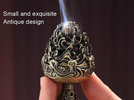 Large Vintage Copper Incense Burner - Bronze Ornament-1915198098708238339