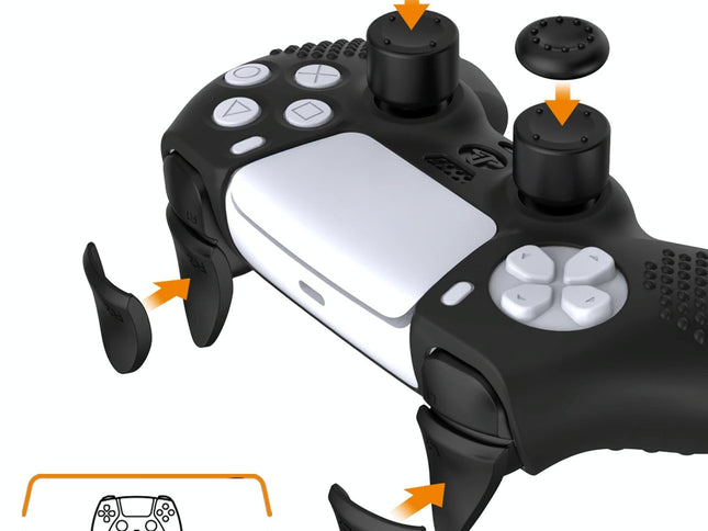 Black Polka Dot Silicone Joystick Cover For Ps5 Controller-1922443422086598657