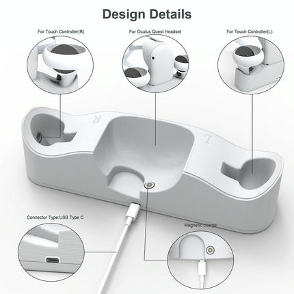 Meta Quest Magnetic Charger With Vr Grip-1922443395876392963