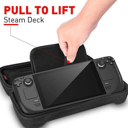 Steam Deck Handheld Console Storage Bag - Hard Eva Oxford Cloth - Black-1962691923789615105