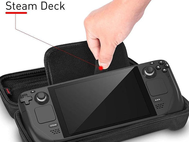 Steam Deck Handheld Console Storage Bag - Hard Eva Oxford Cloth - Black-1915196963310145537
