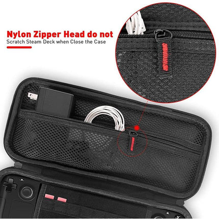 Steam Deck Handheld Console Storage Bag - Hard Eva Oxford Cloth - Black-1962691923789615107