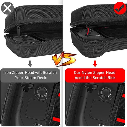 Steam Deck Handheld Console Storage Bag - Hard Eva Oxford Cloth - Black-1962691923789615108