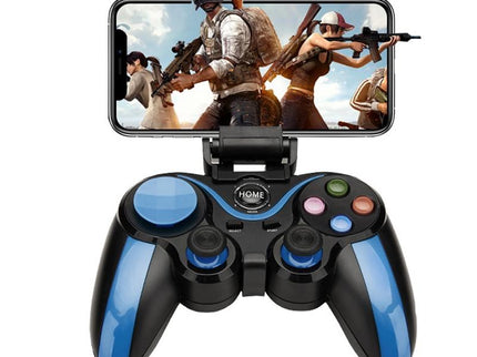 Wireless Bluetooth Game Handle For Android / Ios Phones With Holder - Blue / Black-1915196892803895304