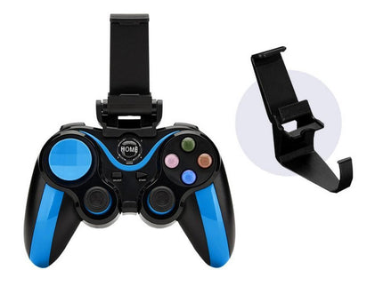 Wireless Bluetooth Game Handle For Android / Ios Phones With Holder - Blue / Black-1915196892803895297