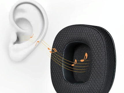Breathable Headphone Covers - 1 Pair - Ice Silk Black-1915198314765225988