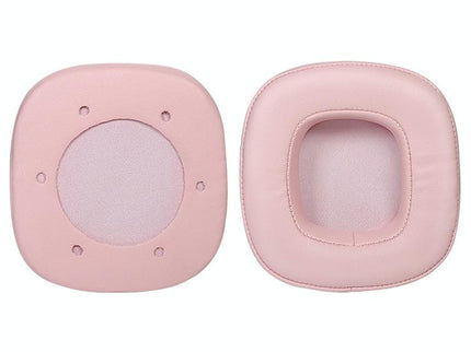 Breathable Sponge Headphone Covers - Pink Leather 1 Pair-1915197635522859013