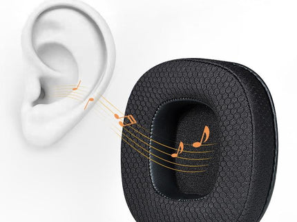 Breathable Sponge Headphone Covers - 1 Pair - Net Gray-1915197174778564612