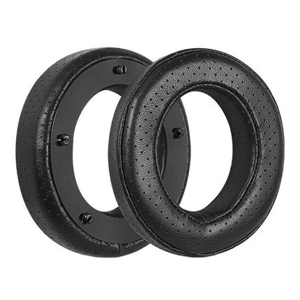 Breathable Leather Headset Cover For Focal Clear Mg Pro - Black Lambskin 2 Pack-1915197161209991174