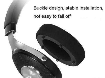 Breathable Leather Headset Cover For Focal Clear Mg Pro - Black Lambskin 2 Pack-1915197161209991171
