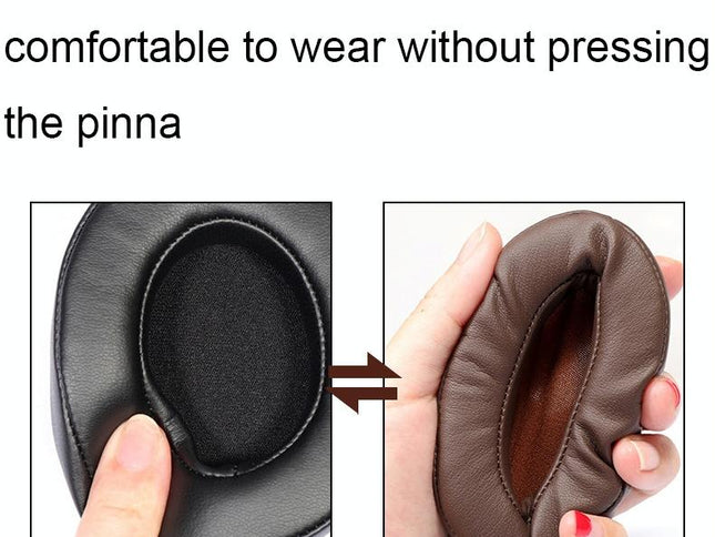 Edifier W855Bt Headset - Soft Breathable Sponge Cover Black Lambskin 2 Pcs-1915197972702957570