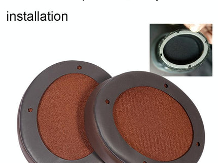 Soft And Breathable Brown Lambskin Headset Covers For Edifier W855Bt - 2 Pack-1915197808252686339