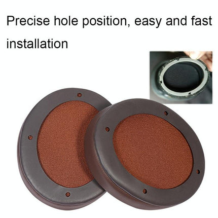 Soft And Breathable Brown Lambskin Headset Covers For Edifier W855Bt - 2 Pack-1915197808252686339