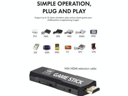 Wireless 4K Hd Tv Game Console With 30 000 Games - 64Gb Storage-1915197971817959427