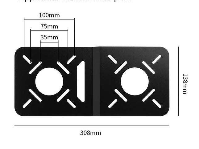 Universal Vesa Mount For Computer Monitor Router And Tablet - Black-1915197134177701890