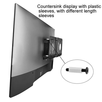 Universal Vesa Mount For Computer Monitor Router And Tablet - Black-1964932231210340355