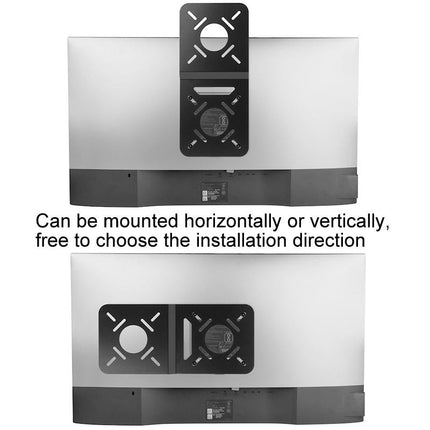 Universal Vesa Mount For Computer Monitor Router And Tablet - Black-1964932231210340356