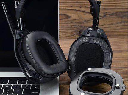 Logitech A50 Gen4 Headset Replacement Earmuffs - 2Pcs Leather & Velvet-1922443448191946756