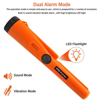 Waterproof Handheld Metal Detector With Positioning Stick - Ip68-1962691926423638019