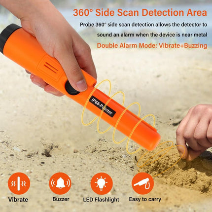 Waterproof Handheld Metal Detector With Positioning Stick - Ip68-1962691926423638022