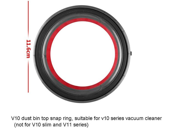 Dyson V10 Vacuum Dust Bin Seal Ring - Replacement Accessory-1915197840204894209