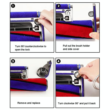 Soft Velvet Suction Head Side Cover For Dyson Vacuum Cleaners-1915198295148466180