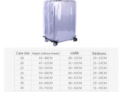 Waterproof Transparent Pvc Trolley Suitcase Cover - 22 Inch Rimless-1915198136142401539
