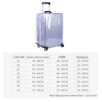 Waterproof Transparent Pvc Trolley Suitcase Cover - 22 Inch Rimless-1915198136142401539