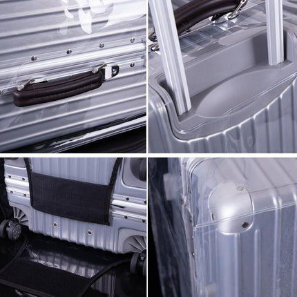 Waterproof Pvc Trolley Suitcase Cover - 24 Inch Rimless Transparent Dustproof-1915197985361367045