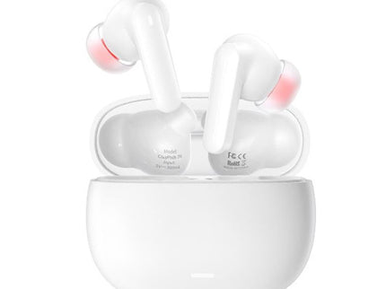 White Dual Noise Canceling Bluetooth Headphones With Anc & Enc Call-1915196853012533255