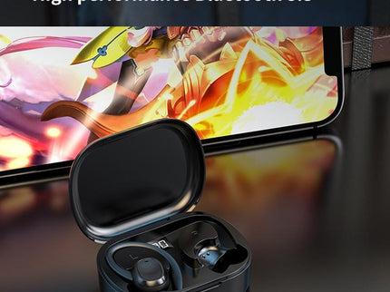Wireless Stereo Earphones With Charging Case - Black-1915196952421732355