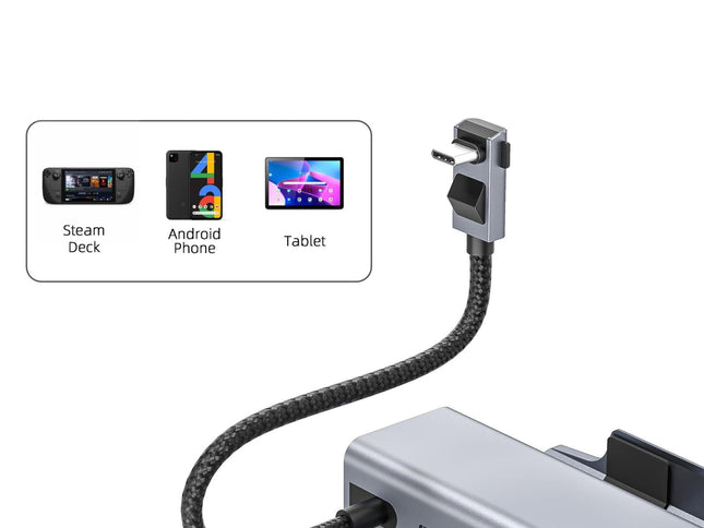 6-In-1 Docking Station For Steam Deck With Hdmi Rj45 Usb 3.0 Usb-C Pd 100W-1915197237491798018